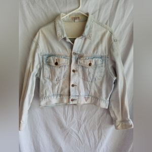 Womens Cropped Guess Jean Jacket